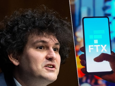 Fotomontage. Links: FTX-oprichter en -CEO Sam Bankman-Fried. Rechts: beeld ter illustratie.