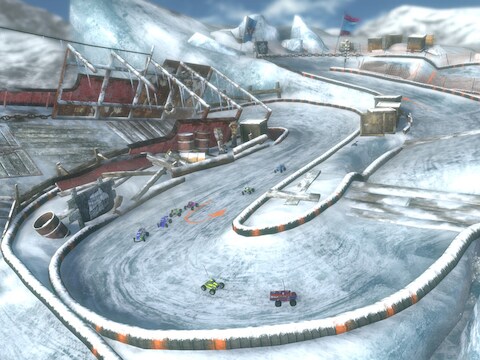 In 'Motorstorm RC' bestuur je telegeleide wagens.