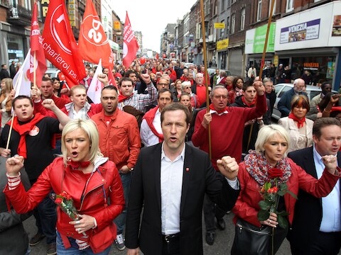 Paul Magnatte hield zijn eerste 1 mei toespraak als PS-voorzitter.