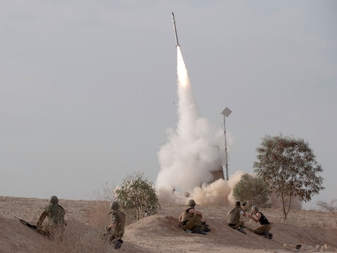 Archiefbeeld van het Israëlische 'Iron Dome' raketafweersysteem.