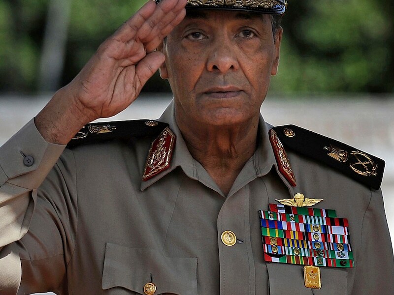 Mohammed Hoessein Tantawi, leider van de Egyptische junta.