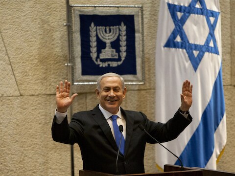 De ontslagnemende premier Netanyahu.