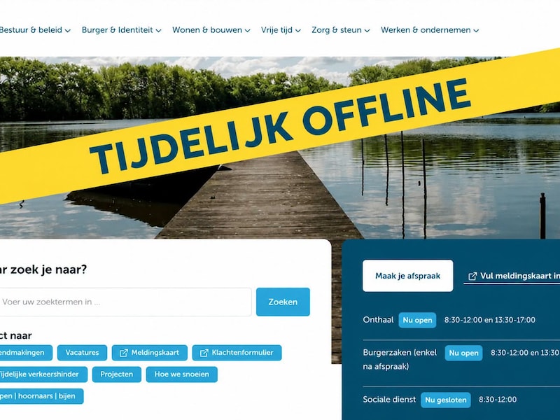 De gemeente Berlare haalde drie websites offline.