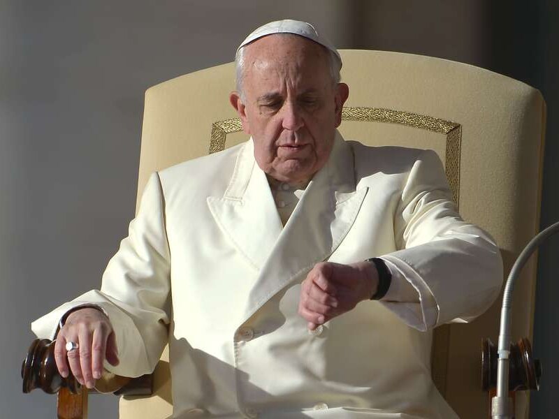 Paus Franciscus afgelopen zondag.