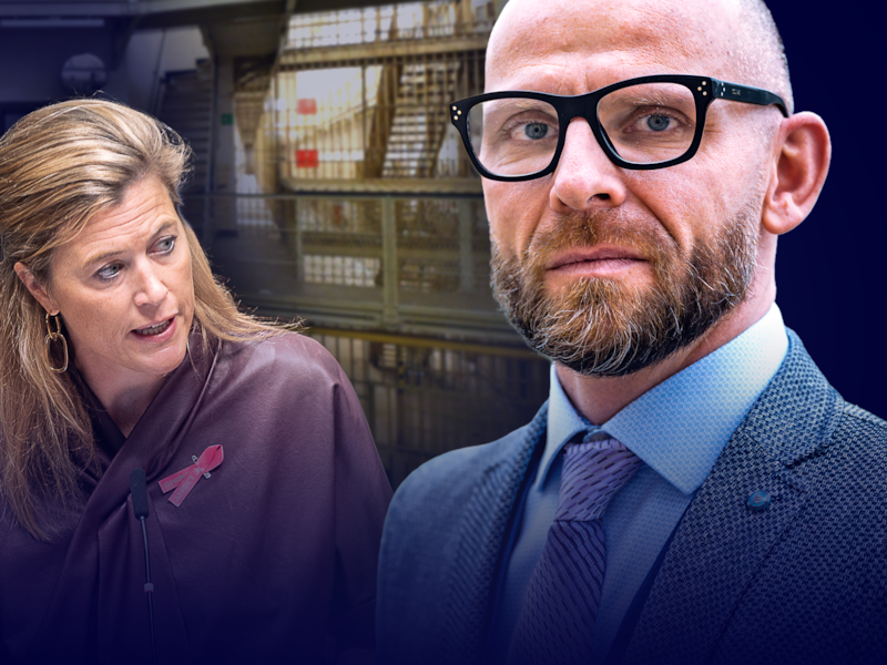 Minister van Justitie Annelies Verlinden (CD&V) en gevangenisdirecteur Serge Rooman.