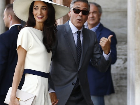 Amal Alamuddin en acteur George Clooney.