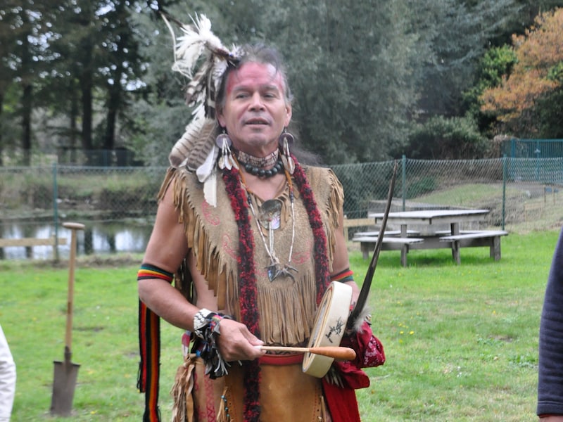 verhalenverteller Jeremiah Wolf van de Mohawk Nation