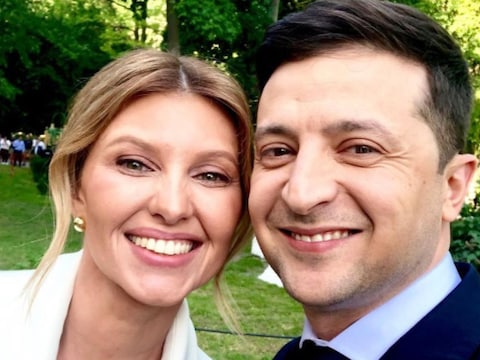 Olena Zelenska en haar man, president Volodimir Zelenski van Oekraïne.