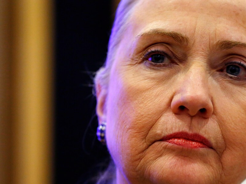 De Amerikaanse minister van Buitenlandse Zaken Hillary Clinton.