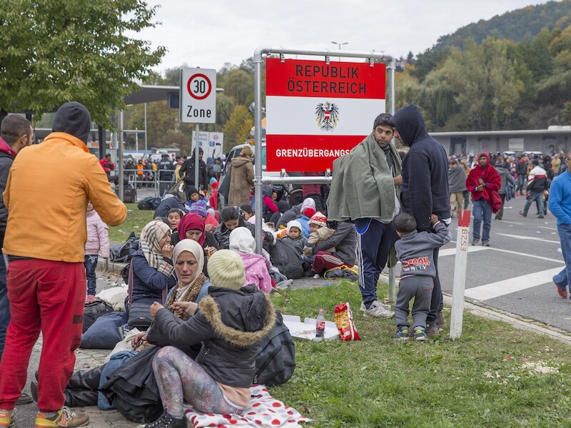 Vluchtelingen in Oostenrijk.
