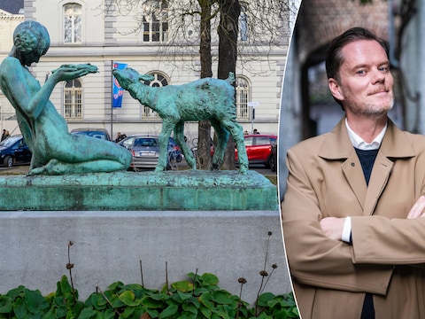 ‘Meisje met geit’ op de Rubenslei / stadsgids Tanguy Ottomer