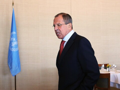 De Russische buitenlandminister Sergej Lavrov.