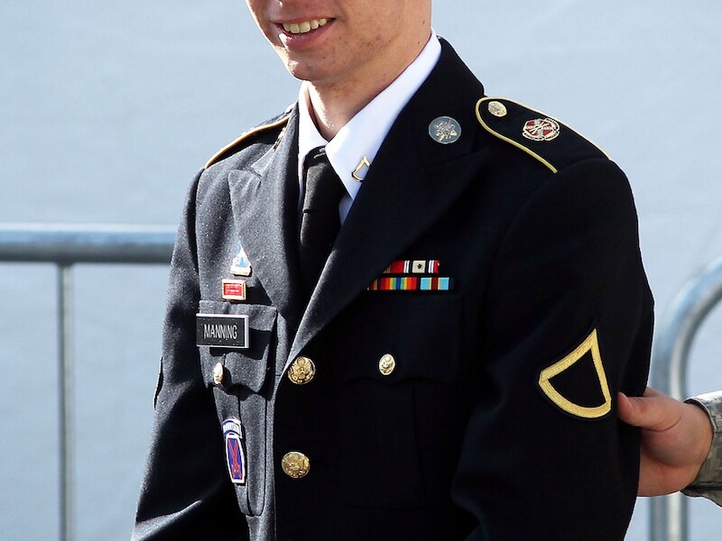 Bradley Manning, de vermoedelijke mol van klokkenluiderwebsite Wikileaks.