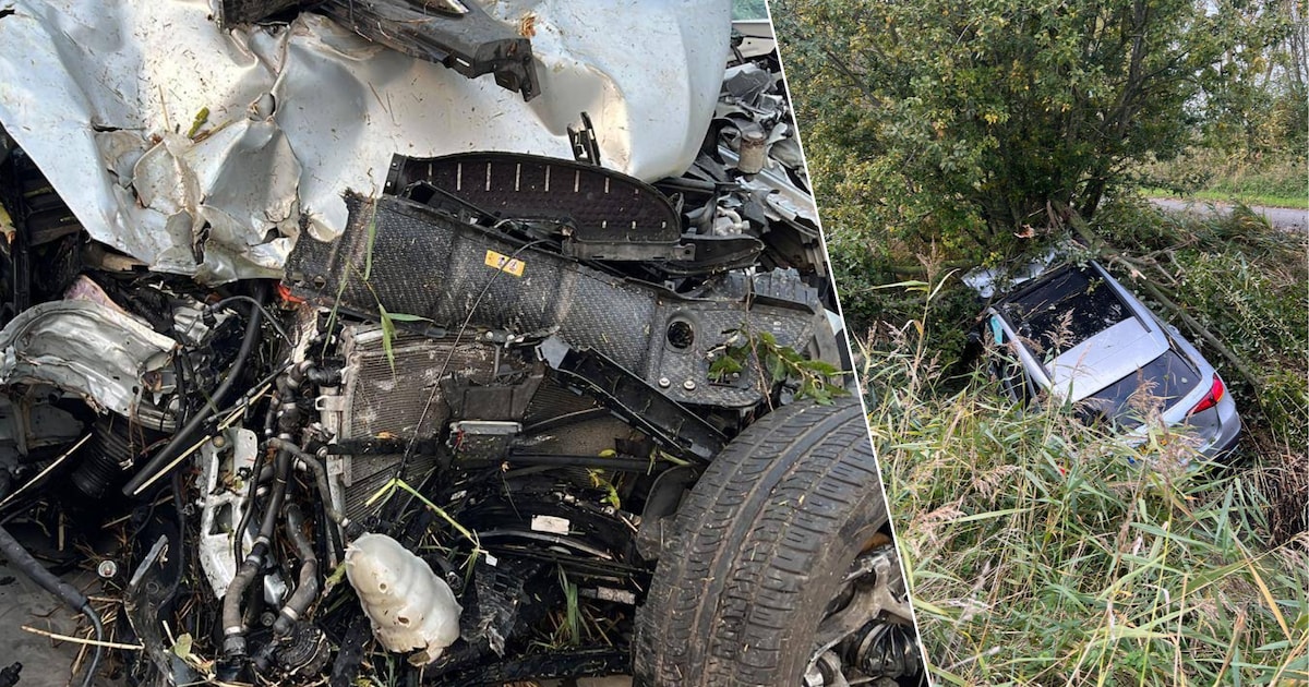 Koppel eindigt in gracht na zware crash langs E40 in Adinkerke | Regio ...