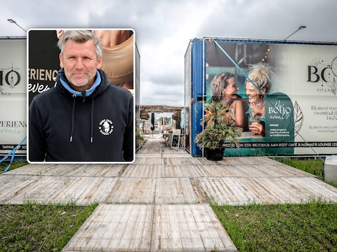 Boho Blankenberge, Inzet: Sven Vermoortele aan de ingang van Boho Village in Blankenberge.