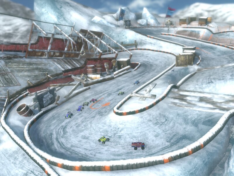 In 'Motorstorm RC' bestuur je telegeleide wagens.