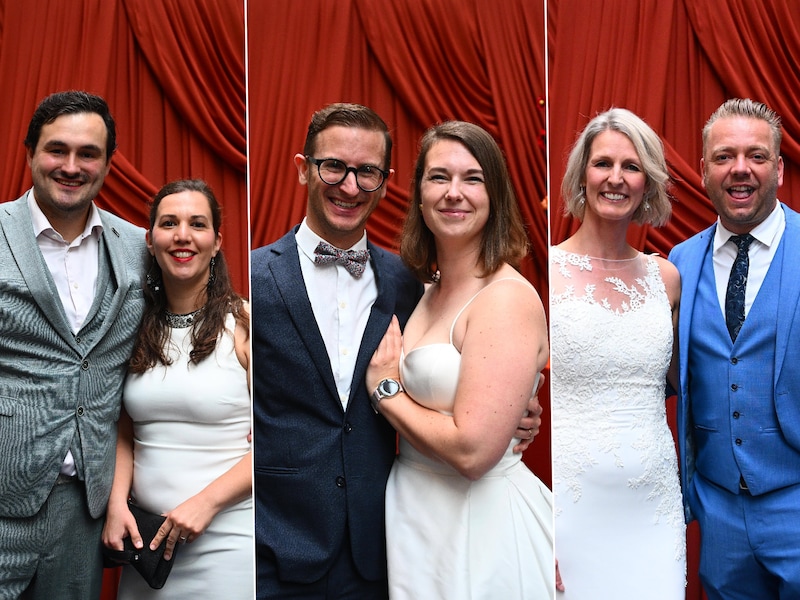 IN BEELD. Oud-kandidaten én nieuwe koppels vieren start van ‘Blind getrouwd’ tijdens groot ‘huwelijksfeest’