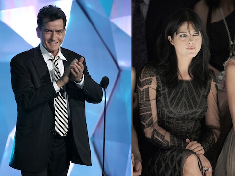 Charlie Sheen en Selma Blair.