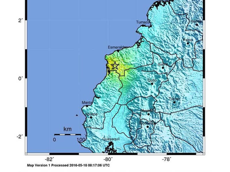 Een zware aardbeving heeft het kustgebied van het Zuid-Amerikaanse land Ecuador getroffen.