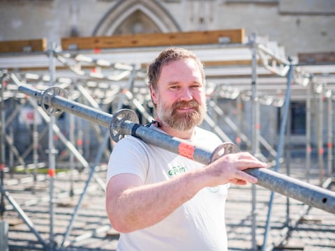 Steven Vercauteren, coördinator opbouw en afbraak vrijwilligers.
