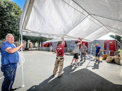 Opbouw Brugse kattenfeesten