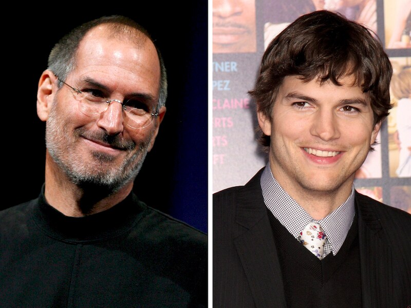 Steve Jobs & Ashton Kutcher.