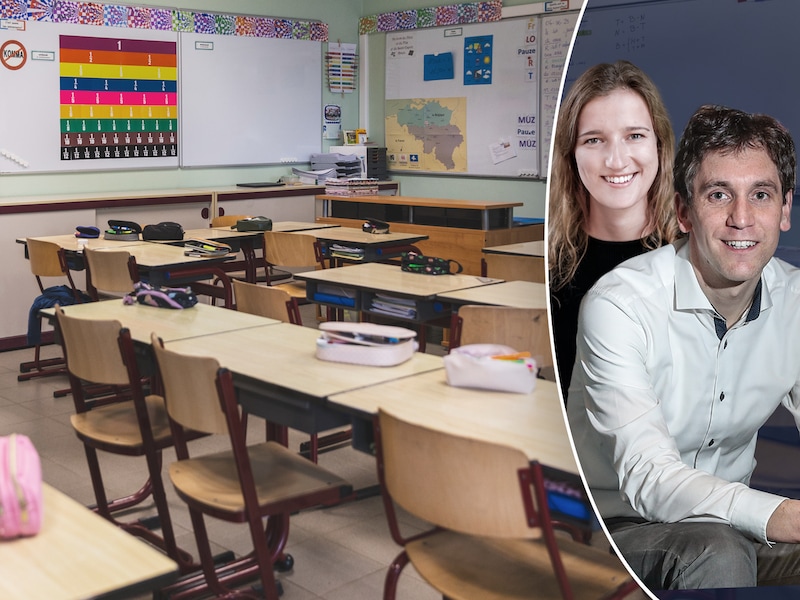 Tegen 2030 zouden er volgens onderzoek steeds meer lege stoelen in de klassen zijn - onderzoekers Karen Huysmans en Kristof De Witte leggen uit.