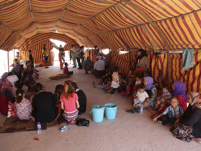 Duizenden Yezidi zijn op de vlucht voor IS.