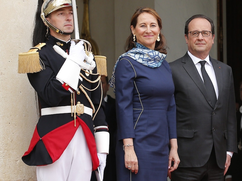Ségolène Royal met de Franse president François Hollande.