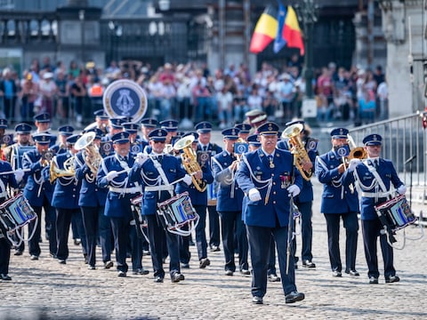 De Koninklijke Muziekkapel Politie Antwerpen voerde dinsdag 21 juli het nationaal defilé in Brussel aan ter gelegenheid van haar 125-jarig bestaan.
