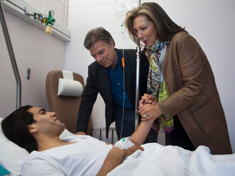 Falcao kreeg eind januari zelfs president Santos en zijn vrouw op bezoek.