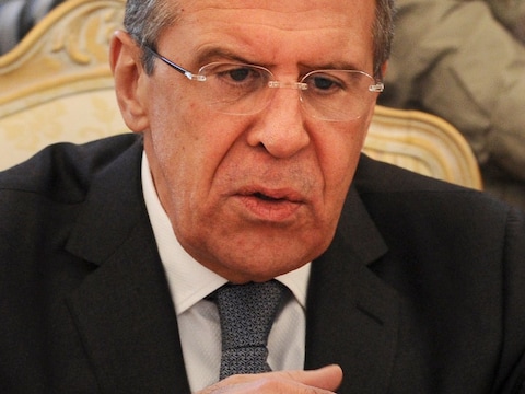 De Russische buitenlandminister Sergej Lavrov.