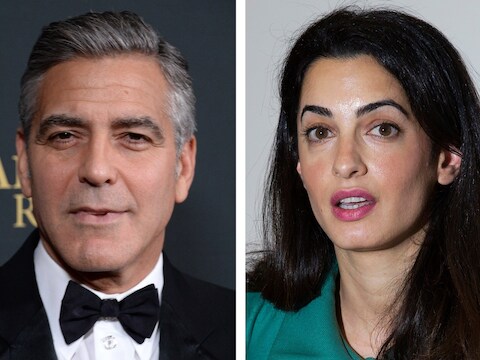 Acteur George Clooney en zijn verloofde