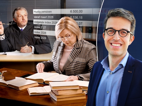 Links: magistraten verliezen het meest / rechts: pensioenexpert Pieter Gillemon (PwC)