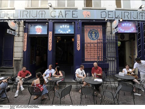 Het Delirium café in hartje Brussel.