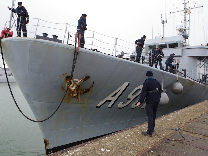 Het Belgische marineschip Godetia