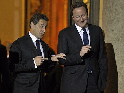 Nicolas Sarkozy en David Cameron.