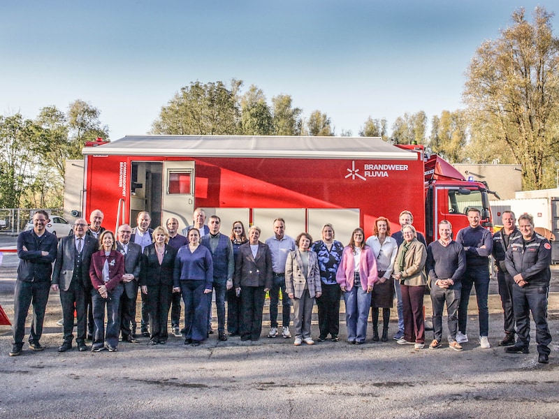 De Oekraïense delegatie uit de oorlogsregio Chernihiv werd ontvangen bij Brandweer Fluvia.