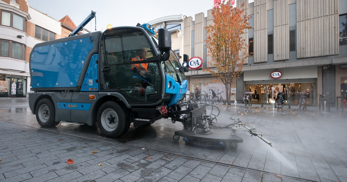 Straten in Schelle worden de komende dagen geveegd