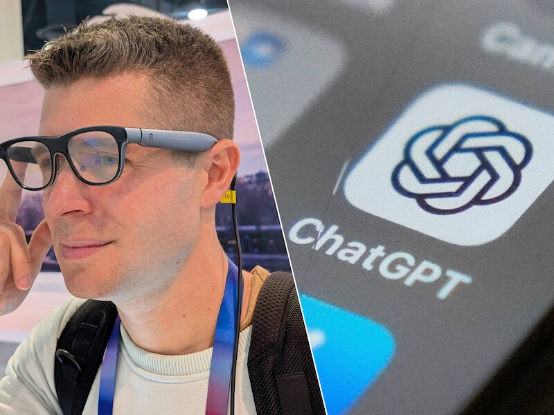 Links: techjournalist Kenneth Dée met een slimmer bril.