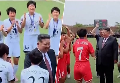 KIJK. Noord-Korea deelt opvallende beelden van voetbalsters die Kim Jong-un onthalen als held