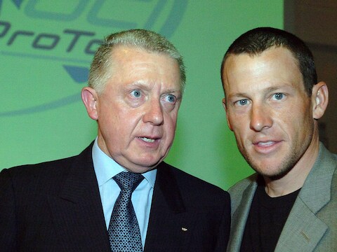 Hein Verbruggen en Lance Armstrong in 2005.