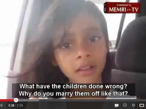 Het YouTube-filmpje van de 11-jarige Nada al-Ahdal werd al meer dan 6,5 miljoen keer bekeken.