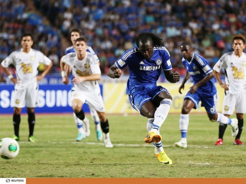 Romelu Lukaku stond weer aan het kanon bij Chelsea