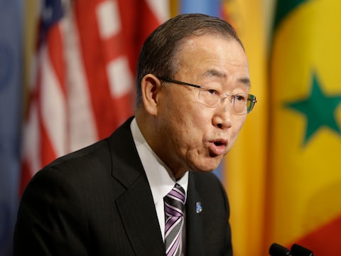 De Zuid-Koreaanse chef van de Verenigde Naties, Ban Ki-moon.