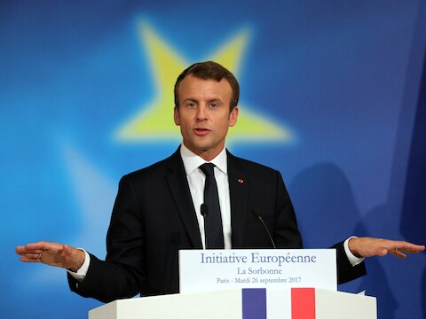 Macron deed tijdens zijn anderhalf uur durende toespraak aan de Sorbonne een aantal voorzetten voor Europese hervormingen.
