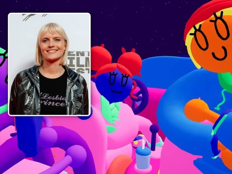 Iris van der Meule (inzet) ontwikkelde de VR-experience ‘Lesbian Simulator’ waarin de bezoeker wordt ondergedompeld in de wereld van een lesbienne.