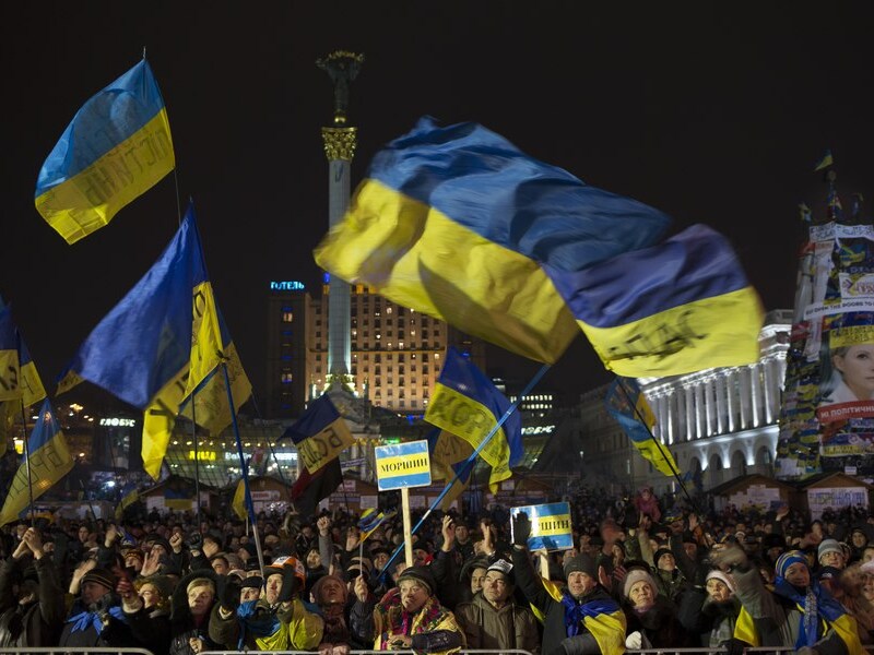 Pro-Europees protest in Kiev.