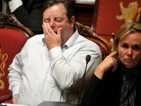 De opening van het parlementair jaar in de Senaat in 2010. Op de foto: Bart De Wever en Liesbeth Homans.