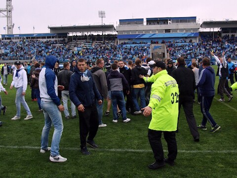 De fans van Zenit koelden hun frustraties vorige week al een keertje af (zie foto's)
